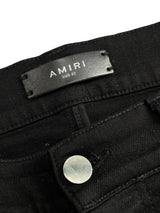 Amiri Mx1 Paisley Ribbed Denim Black