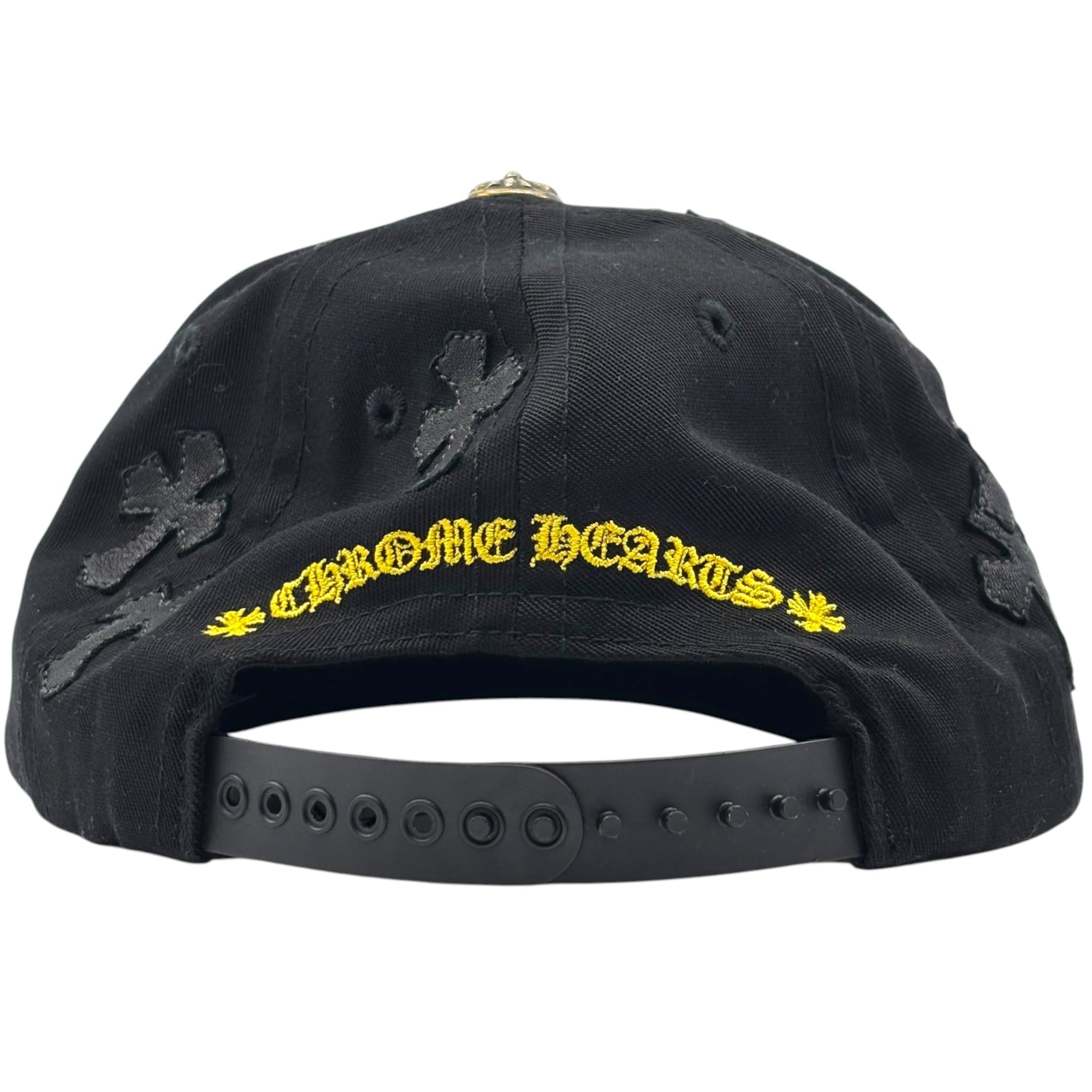 Chrome Hearts Cross Patch Baseball Hat Black/Yellow