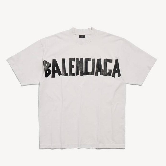 Balenciaga Tape Logo Shirt White