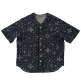Louis Vuitton Monogram Denim Baseball Jersey Black