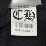Chrome Hearts Brown Glitter 1988 Vertical Logo Zip Up Hoodie Black