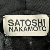 Satoshi Distressed Paint Splatter Hoodie Black