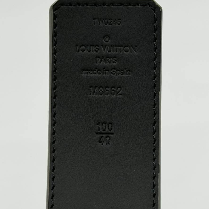 Louis Vuitton Embossed Belt Grey