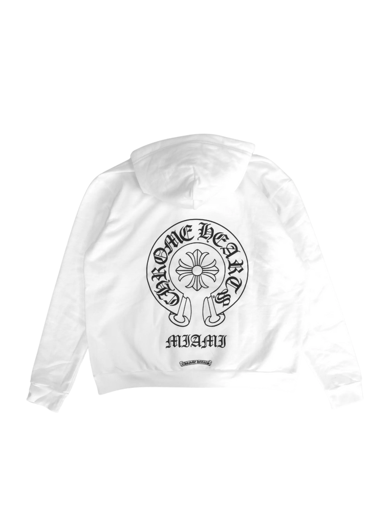 Chrome Hearts Miami Horseshoes Hoodie White