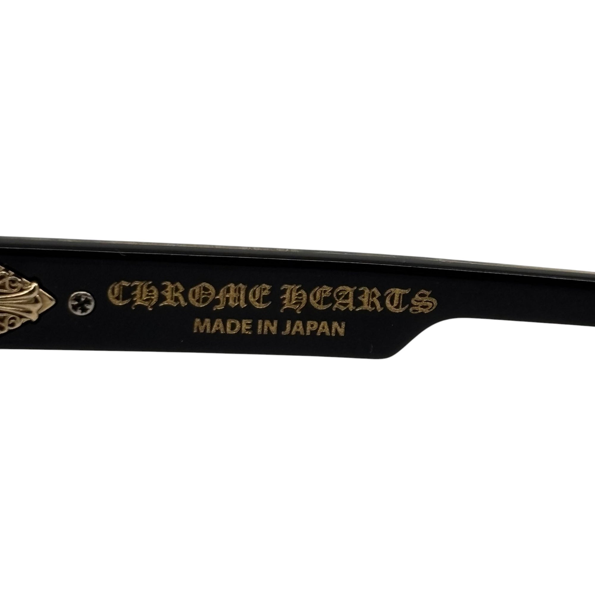 Chrome Hearts Box Officer Glasses Black Gold