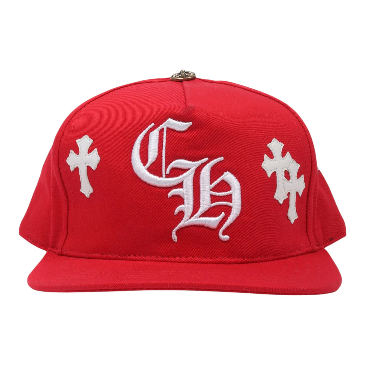 Chrome Hearts Cross Patch Baseball Hat Red