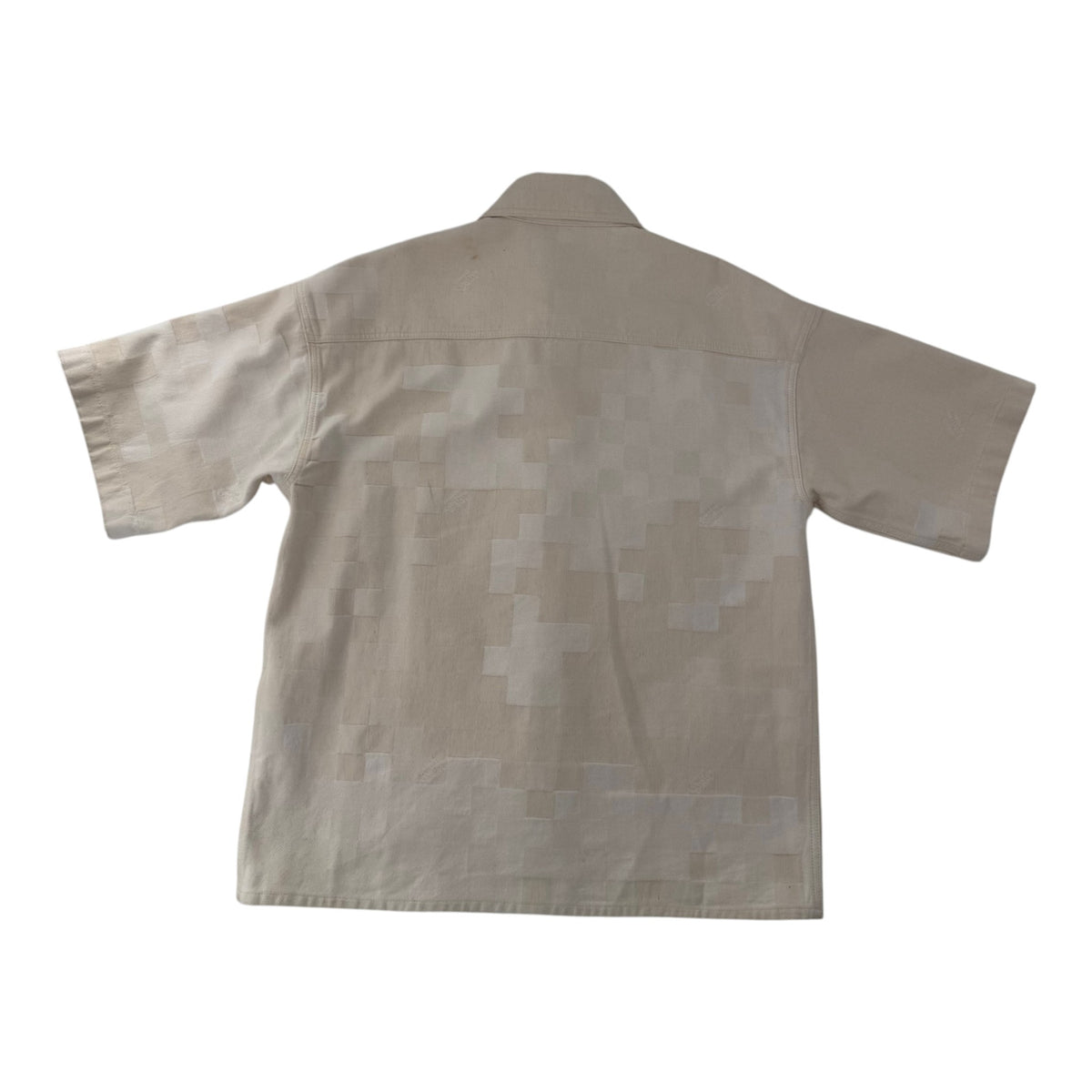 Louis Vuitton Damier Short-Sleeved Denim Shirt Biege