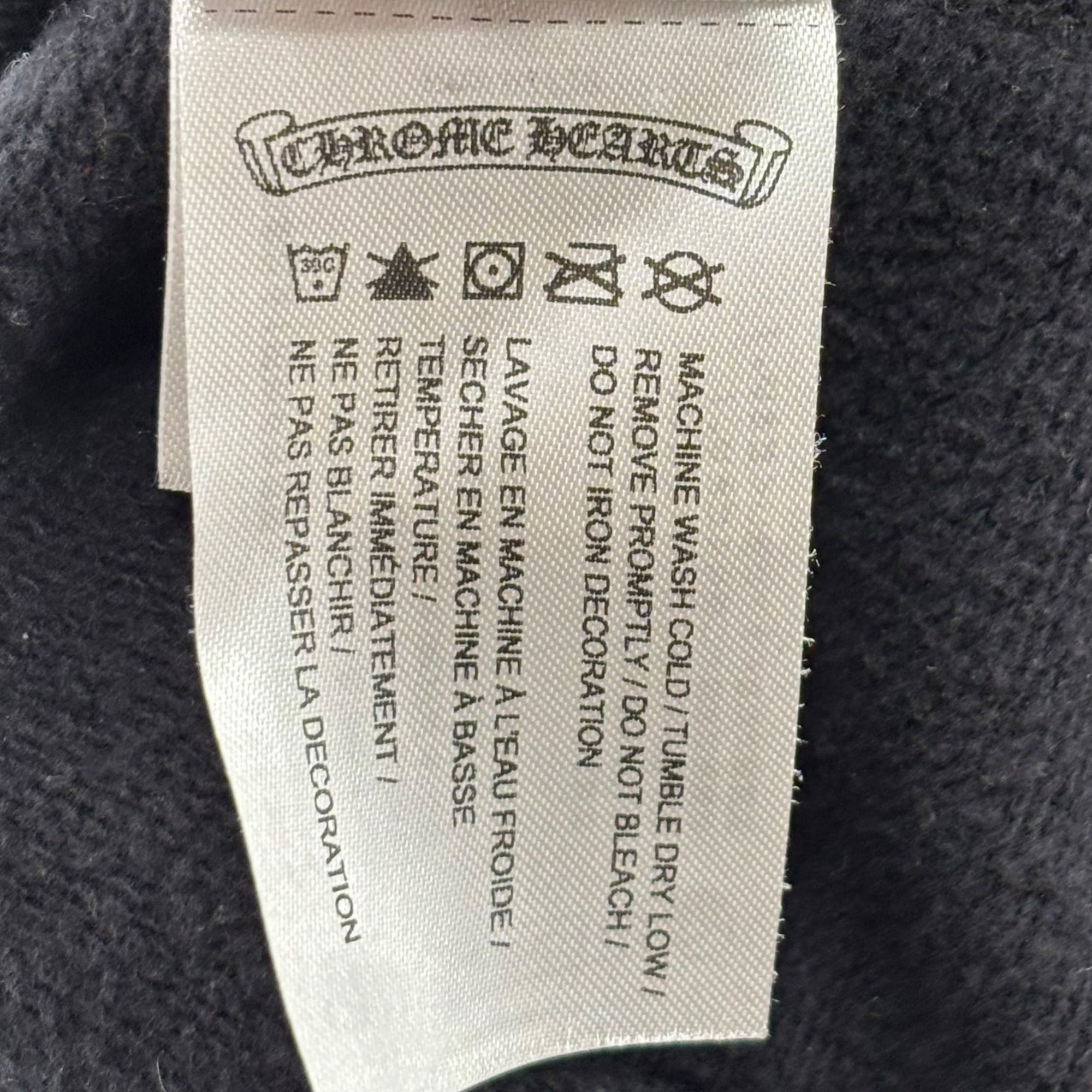 Chrome Hearts Vertical Letter Zip Hoodie Black