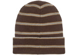 Supreme Metallic Stripe Beanie Brown