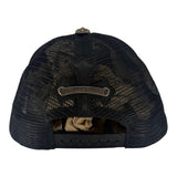 Chrome Hearts Cemetary Cross Leather Stitched Trucker Hat Black