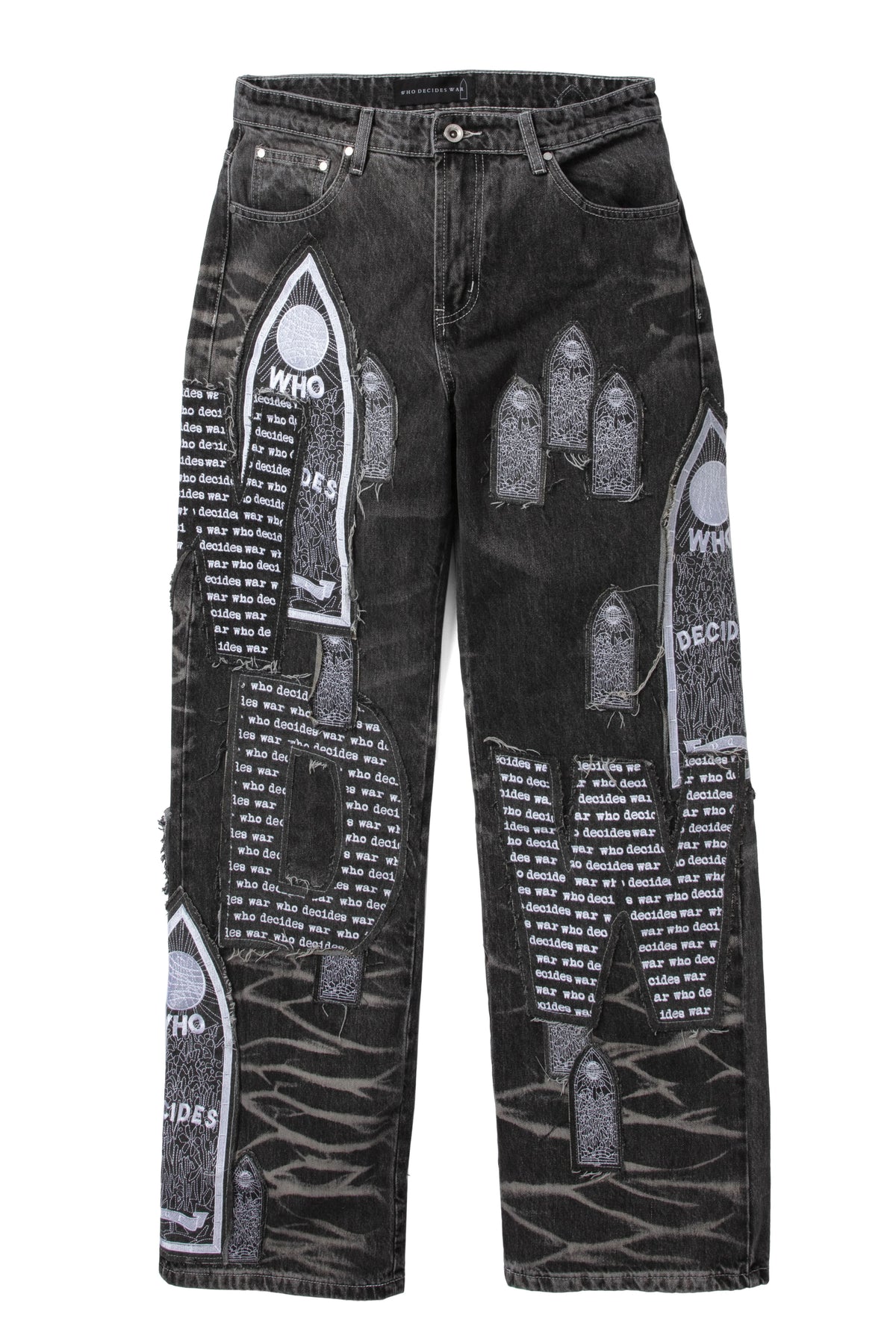 Who Decides War Motif Jeans "Grey"