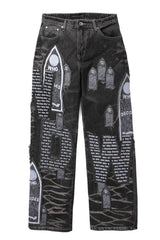 Who Decides War Motif Jeans "Grey"