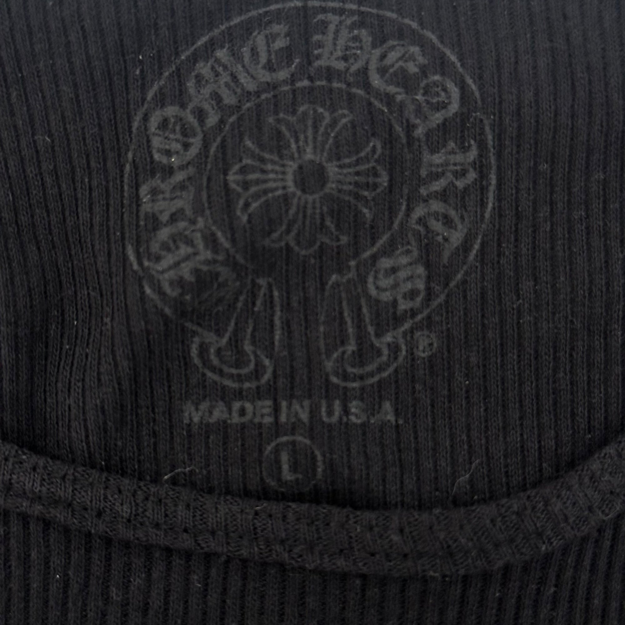 Chrome Hearts T-Bar Ribbed Tank Top Black