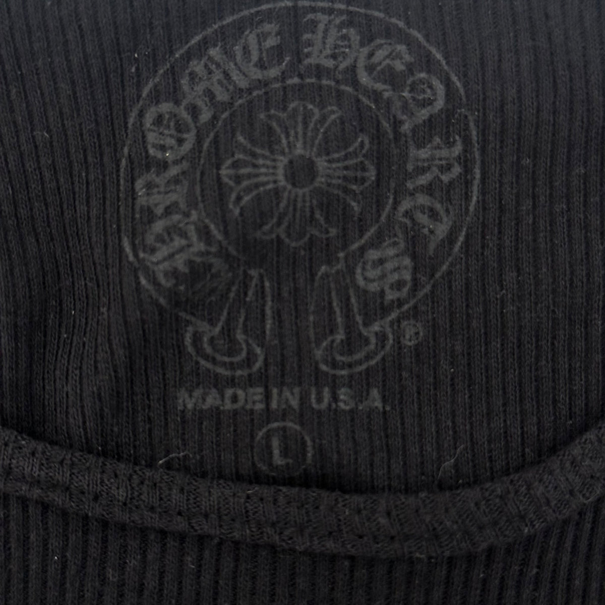Chrome Hearts T-Bar Ribbed Tank Top Black
