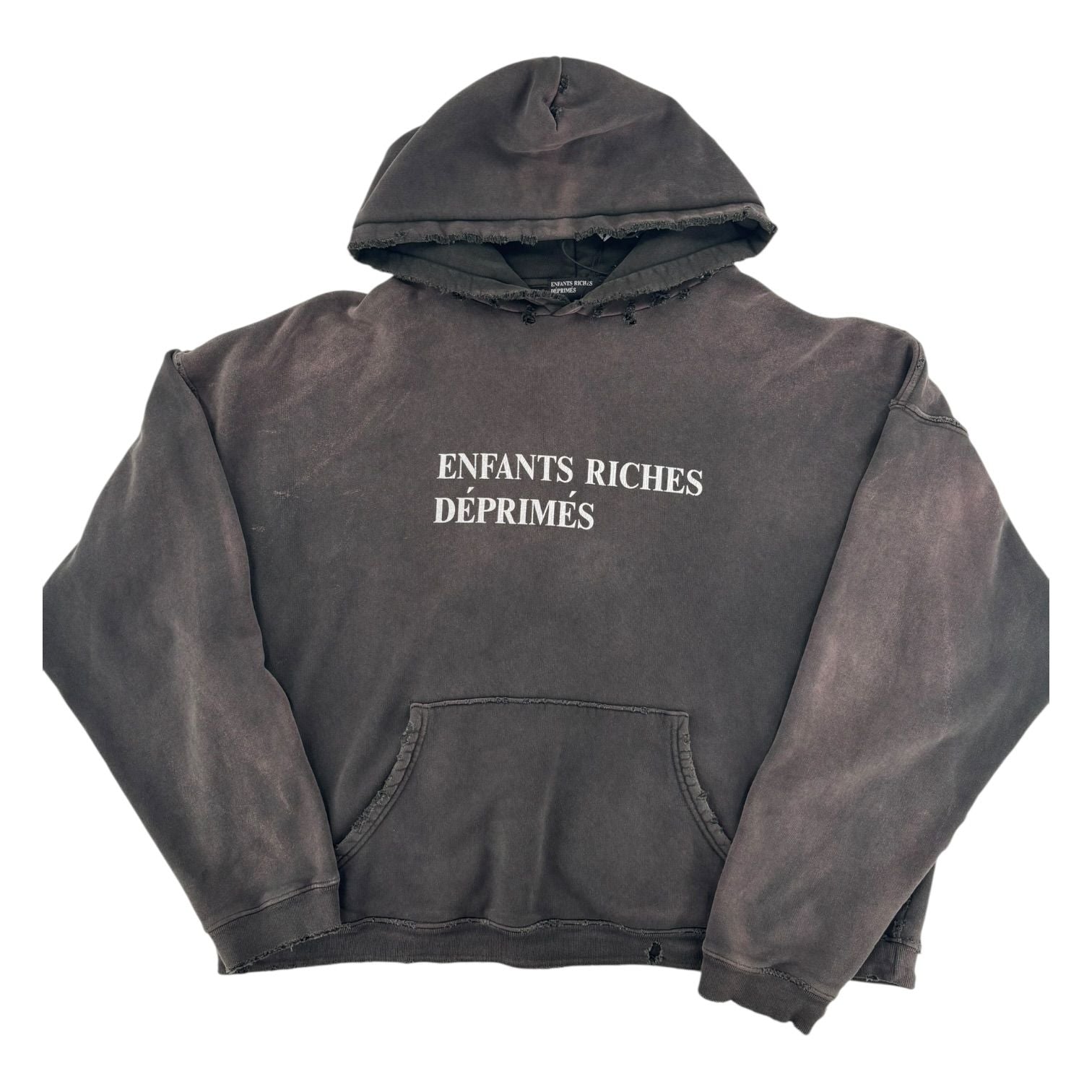 ERD Distressed Logo Hoodie Black