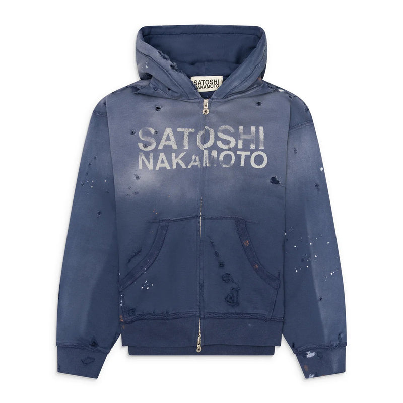 Satoshi Nakamoto Luke Fleece Hoodie Blue