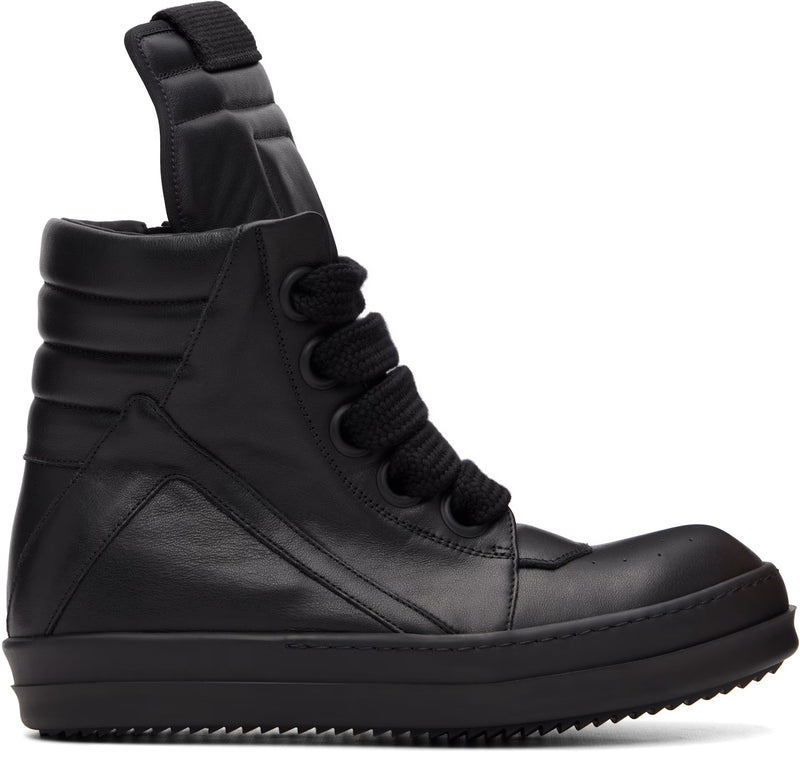 Rick Owens Jumbo Lace Geobasket Triple Black