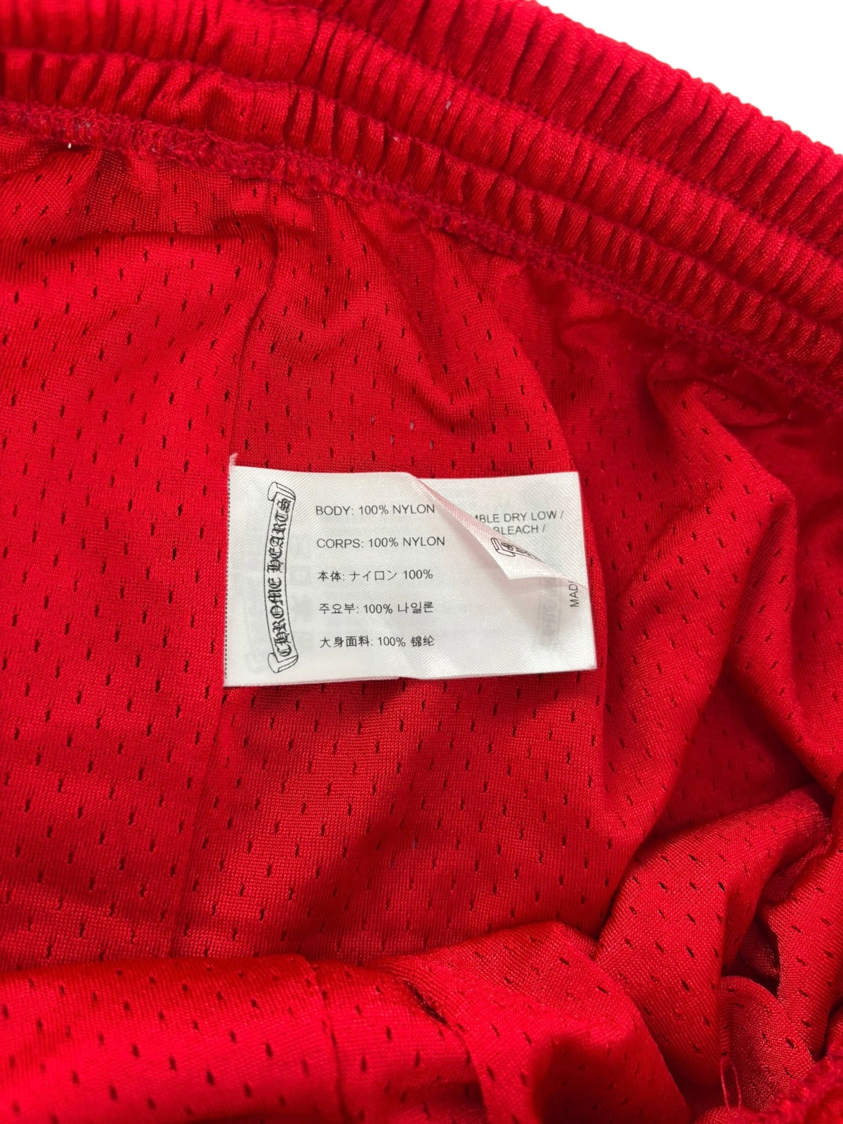 Chrome Hearts x Matty Boy "Team" Mesh Warm Up Jersey Shorts Red