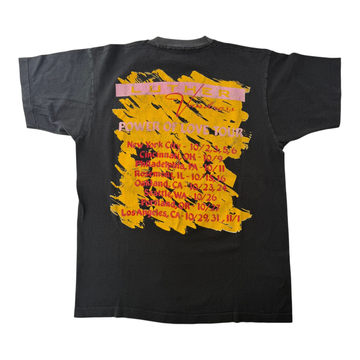 Vintage Luther Vandross Tee Pink & Yellow
