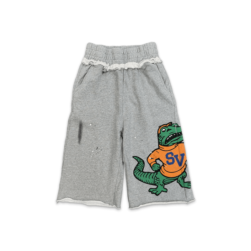 Saint Vanity Gators Long Shorts Grey Green