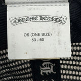 Chrome Hearts Cemetary Cross Leather Stitched Trucker Hat Black