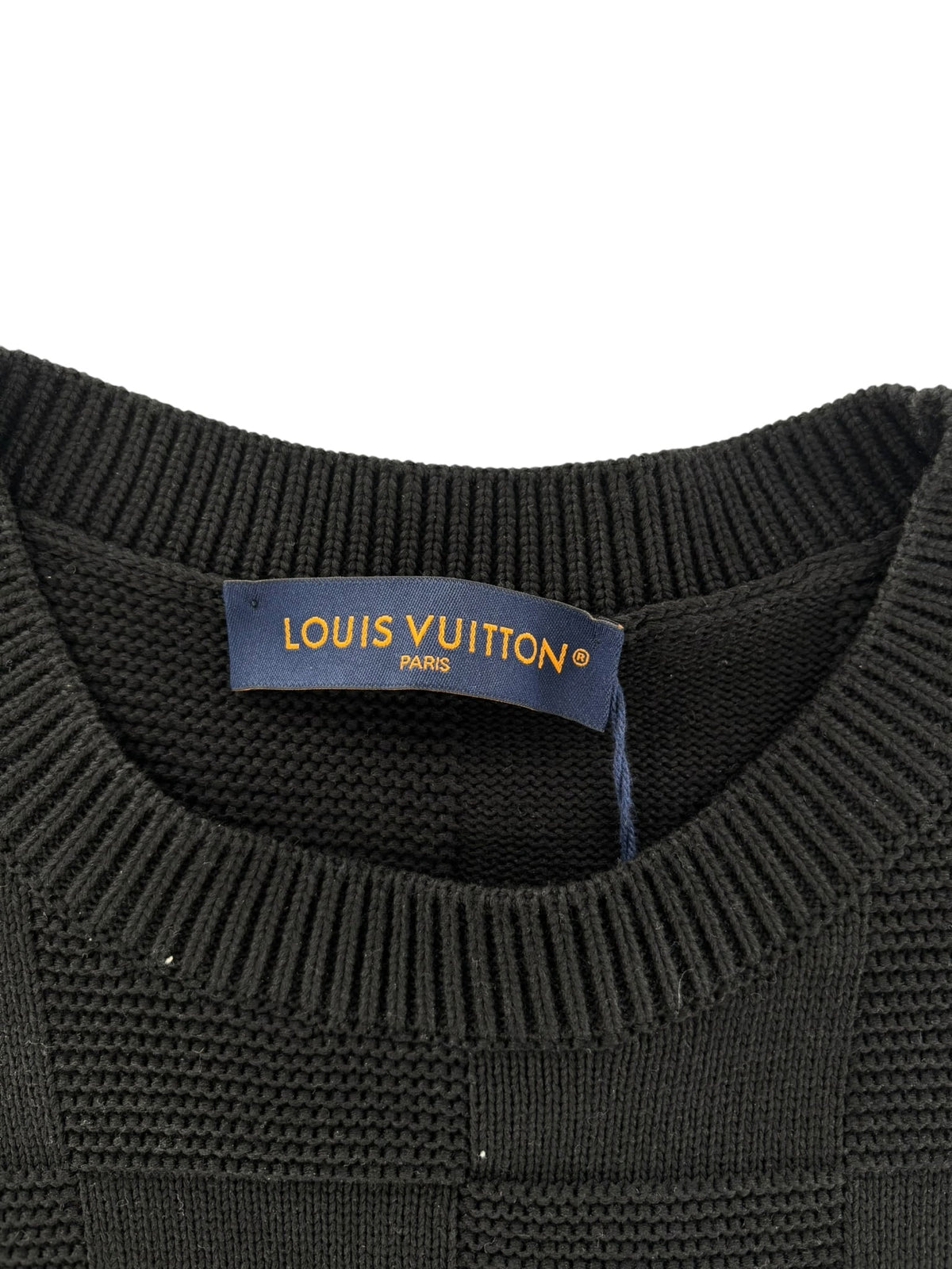 Louis Vuitton Damier Stitch Crewneck Black