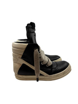 Rick Owens Geobasket Padded Leather Jumbo Lace High Black/Milk