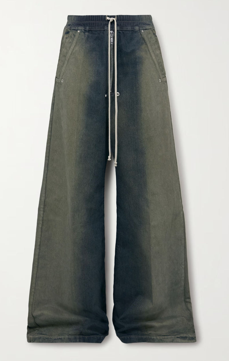 Rick Owens Bela Wide-Leg Drawstring Jeans