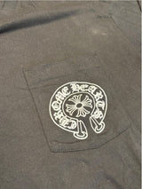 Chrome Hearts Horseshoe Floral Long-Sleeve Pocket Tee Black