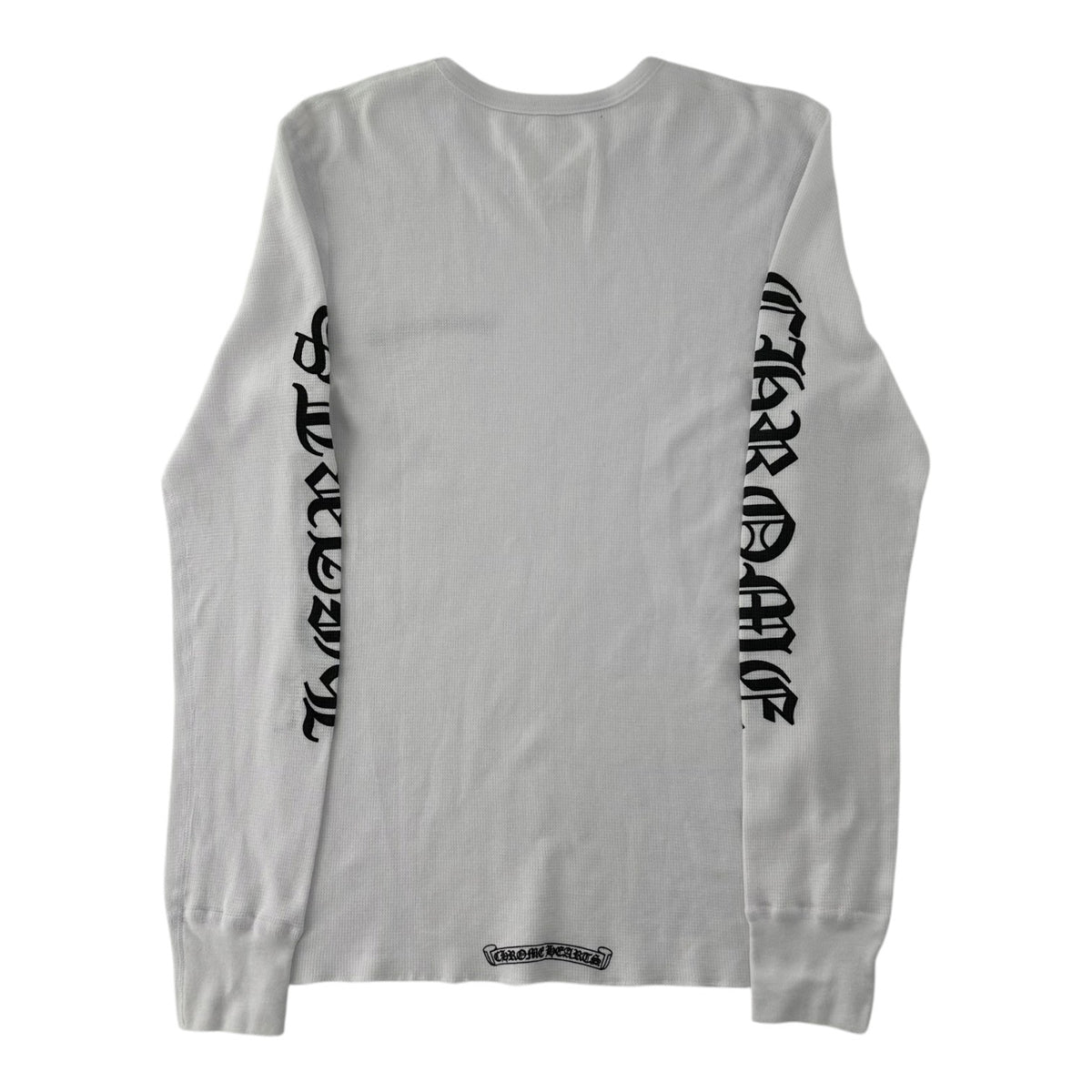 Chrome Hearts Scroll Logo Long-Sleeve Thermal Tee White