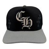 Chrome Hearts Cross Patch CH Baseball Hat Black Grey