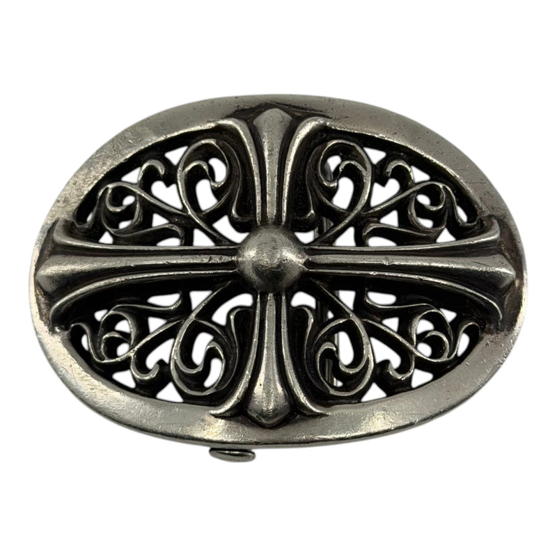 Chrome Hearts Silver Oval Cross Buckle