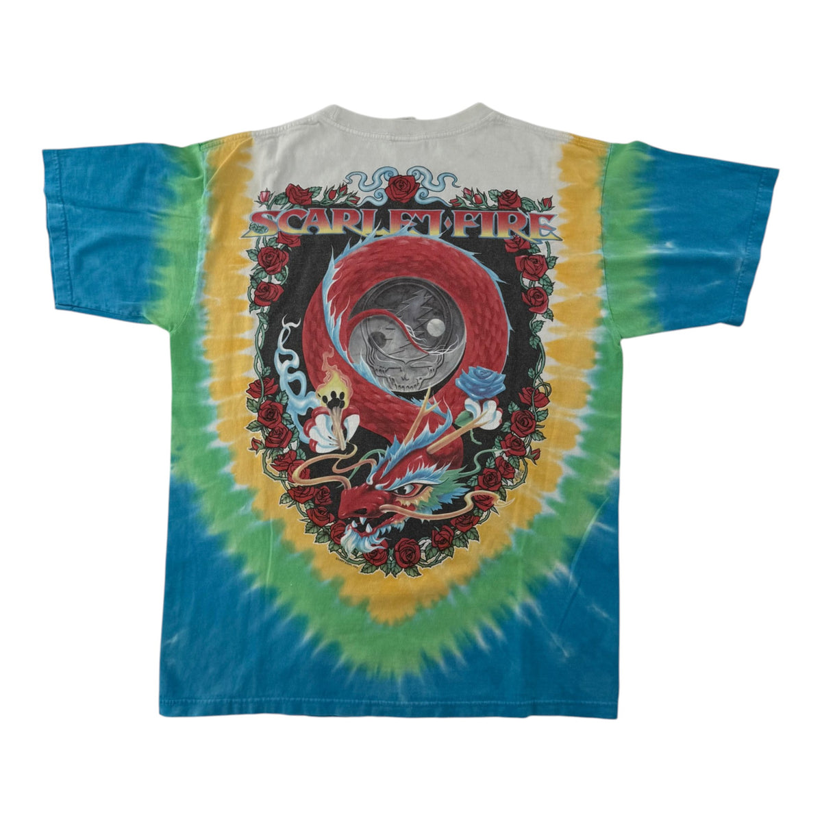Vintage Grateful Dead Ying Yang Dragon Tee Tie Dye