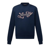 Louis Vuitton Embroidered Cotton Crew Neck Navy