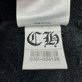 Chrome Hearts Vertical Logo Zip Up Hoodie Black