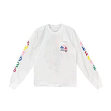 Chrome Hearts Multi Color Cross Cemetery Long Sleeve Shirt White