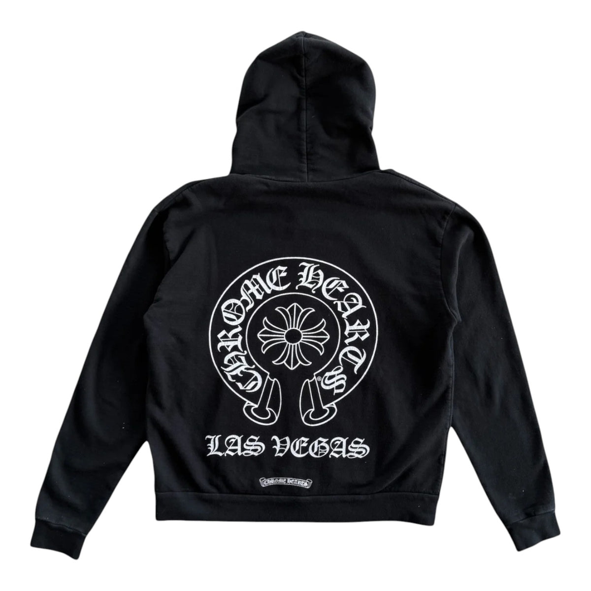 Chrome Hearts Las Vegas Horseshoe Logo Zip Up Hoodie Black