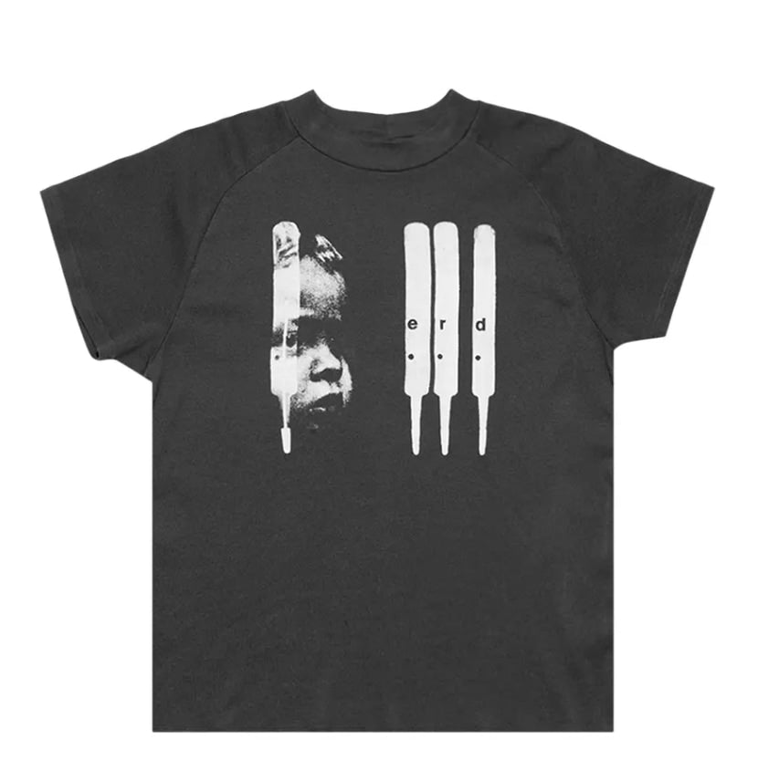 ERD Baby Raglan Faded T Shirt Black