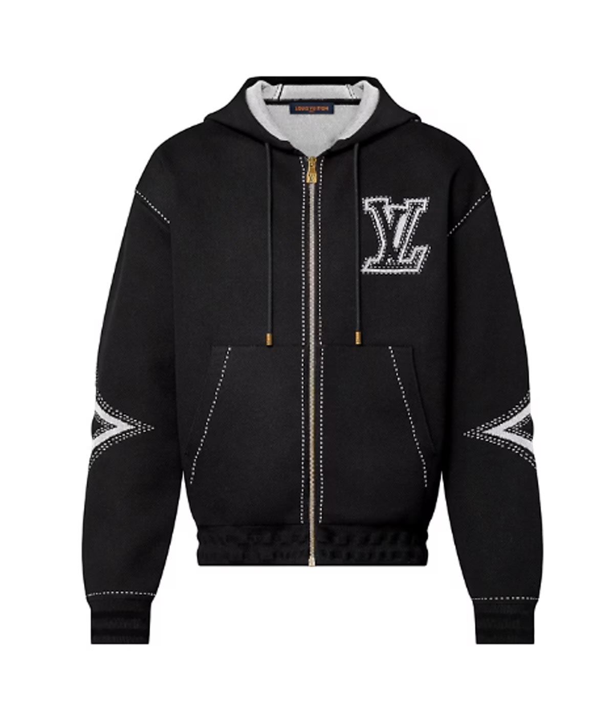 Louis Vuitton Graphic Intarsia Zip-Up Hoodie