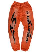 Hellstar Fire Orange Closed Elastic Bottom Sweatpants Orange Dye