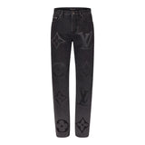 Louis Vuitton Monogram Denim Pants Black