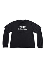 Balenciaga Double Layered Longsleeve Tee Black