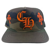 Chrome Hearts Cross Patch Hat Camo Orange