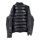 Moncler Logo Zip Puffer Coat Black