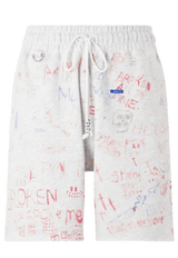 Paly Joshua Tree Printed Cotton Shorts White