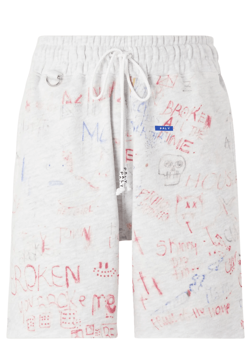 Paly Joshua Tree Printed Cotton Shorts White