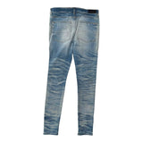 Amiri MX1 Blue Jeans Black Ribbed