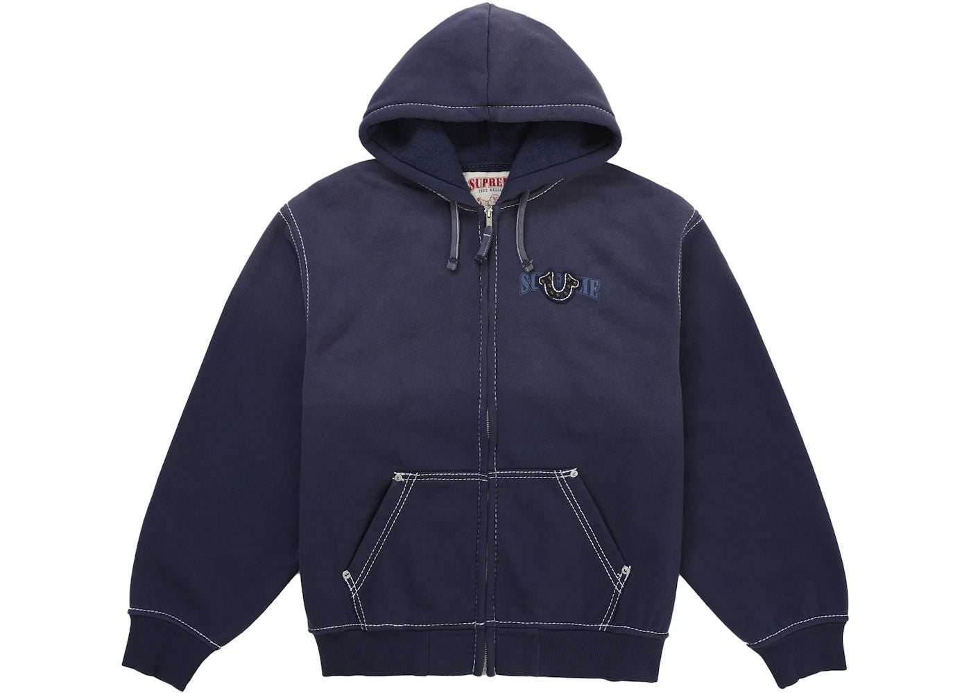 Supreme True Religion Zip Up Hooded Sweatshirt (FW25) Navy