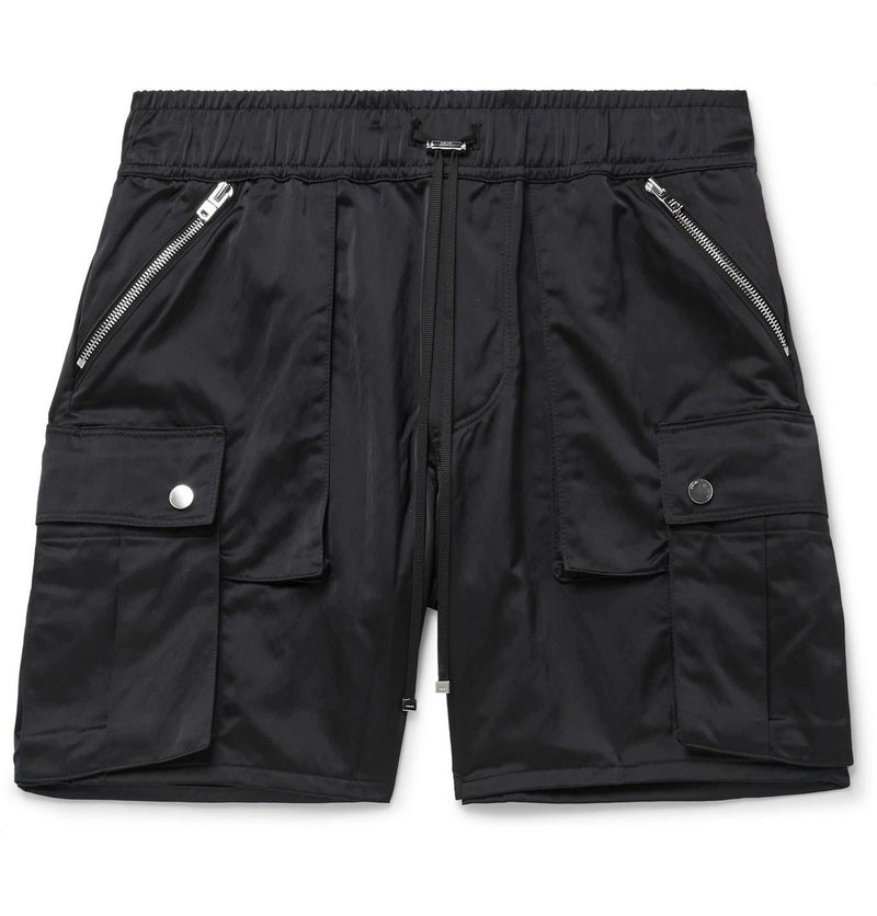 Amiri Nylon Cargo Drawstring Shorts Black