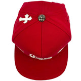 Chrome Hearts Cross Patch Baseball Hat Red
